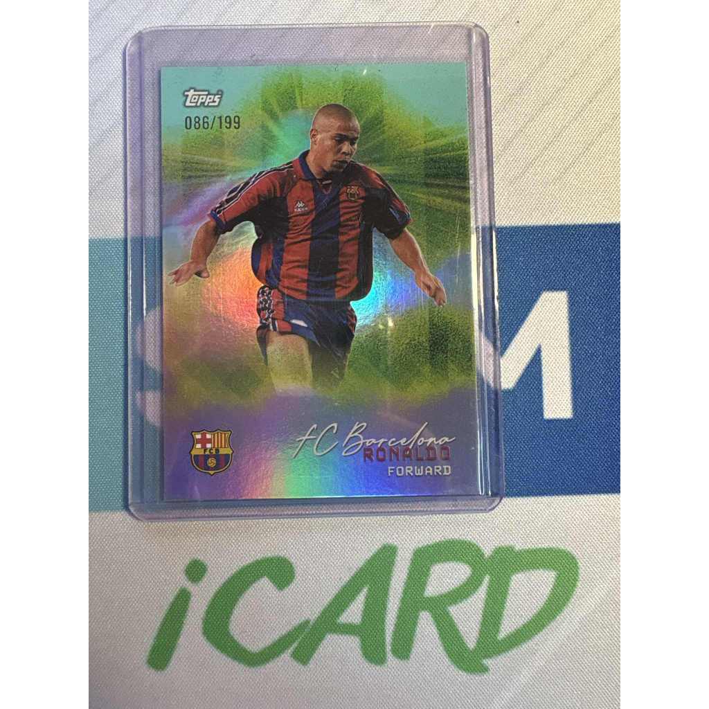 Thẻ bóng đá giới hạn N146 Ronaldo Nazario De Lima FC Barcelona /199 Topps FC Barcelona Team Set 2025