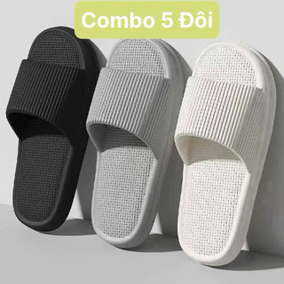 Combo 5 Đôi Dép Đi Trong Nhà, Dép Văn Phòng Nhẹ êm Quai Ngang Nam Nữ, Siêu Thoải Mái (CHAO)