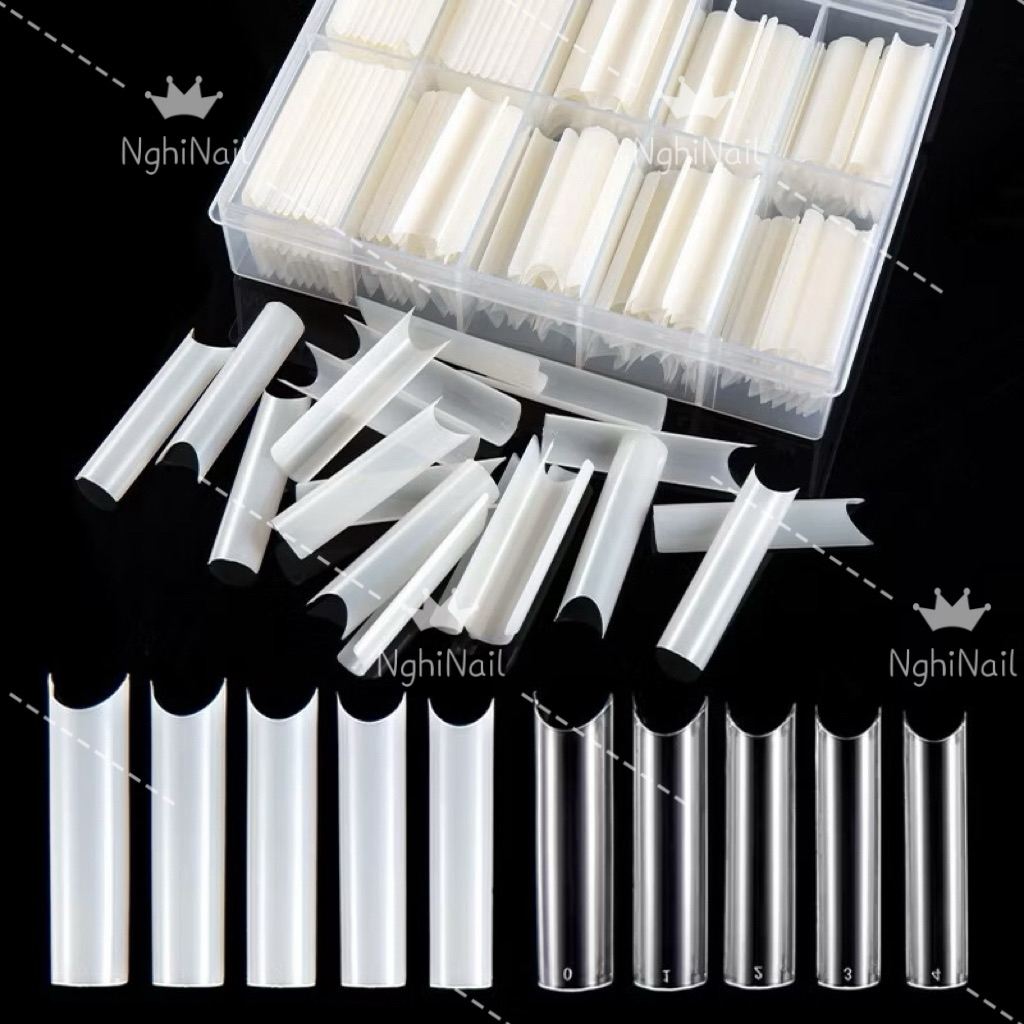 Móng tip tre nối móng đắp gel đắp bột-Móng tip thang- Móng típ nhọn  - móng nối đắp bột hộp 500 móng