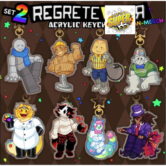 Móc khoá SERIES 2 REGRETEVATOR - Keychains: Wallter, Mark, Lampert, Spud, Dr. Retro, Folly, Pilby, M
