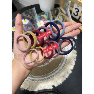 Set 50 - 100 thun cột tóc trơn thời trang nhiều màu sắc cho nữ