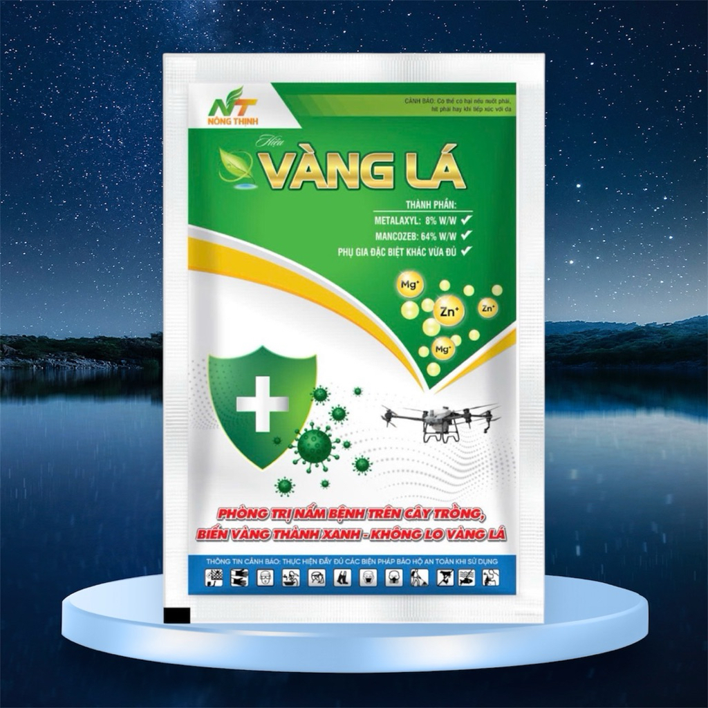 Vàng Lá Mancozeb 64% + Metalaxyl 8% Gói 50gr, Phun trừ nấm hại và bảo vệ cây trồng