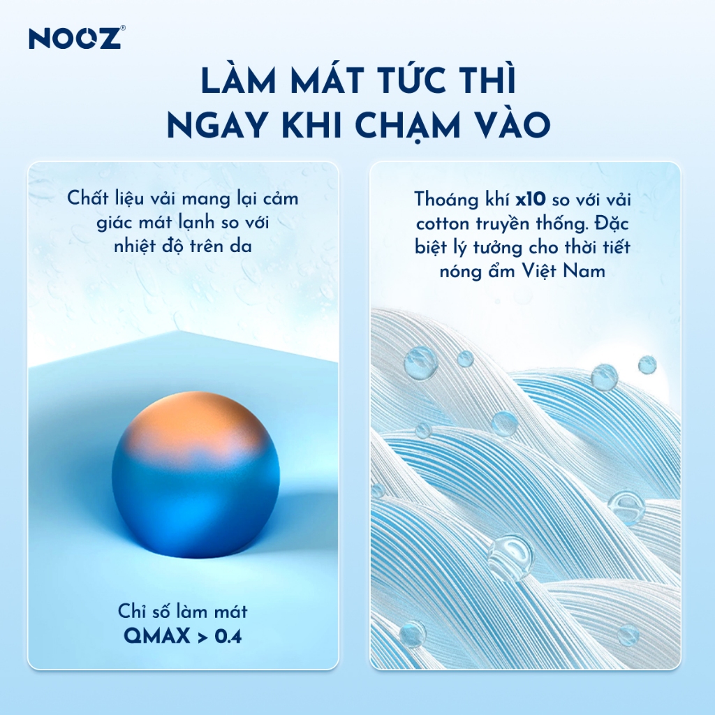 Vỏ Gối Nằm Lạnh NOOZ Áo Gối Mát Lạnh Mềm Mịn 50x70cm Dễ Dàng Vệ Sinh NOOZ Home Goods Bedding | BigBuy360 - bigbuy360.vn