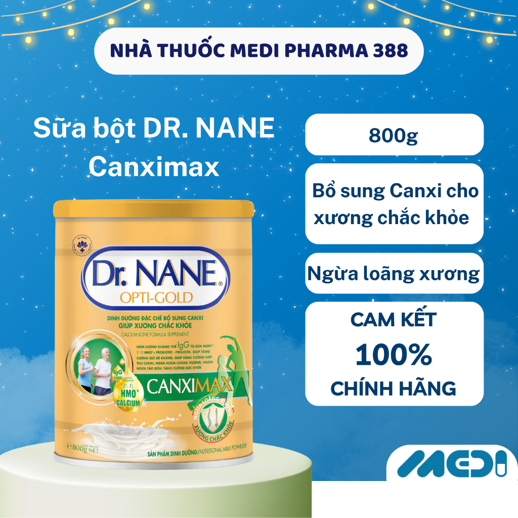 Sữa Bột Canximax Dr. Nane 800g Bổ Sung Canxi Giúp Xương Chắc Khỏe Ngừa Loãng Xương
