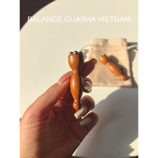 Thanh massage mắt & Gõ huyệt bằng đồng Balance - Mua 2 thanh Tặng túi vải