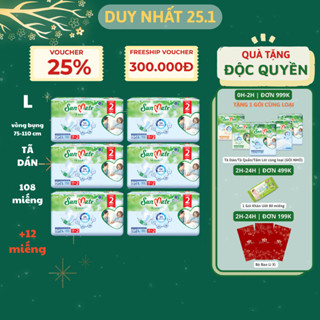 Combo 6 gói - Tã dán người lớn SunMate mới size L18 + 2 miếng