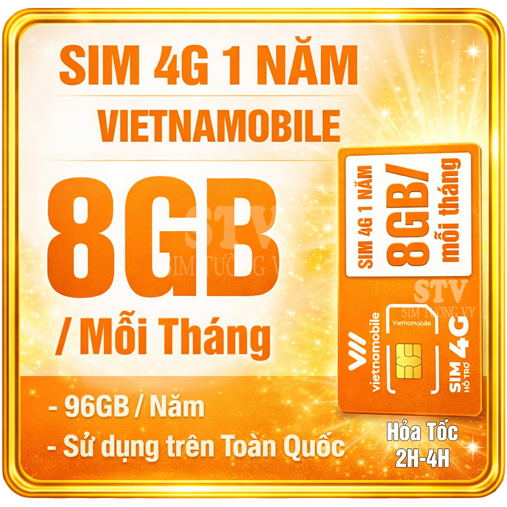 Sim 4G VietNamobile Trọn gói 1 năm gói Kidwatch, 12Shopee - Sim Tường Vy