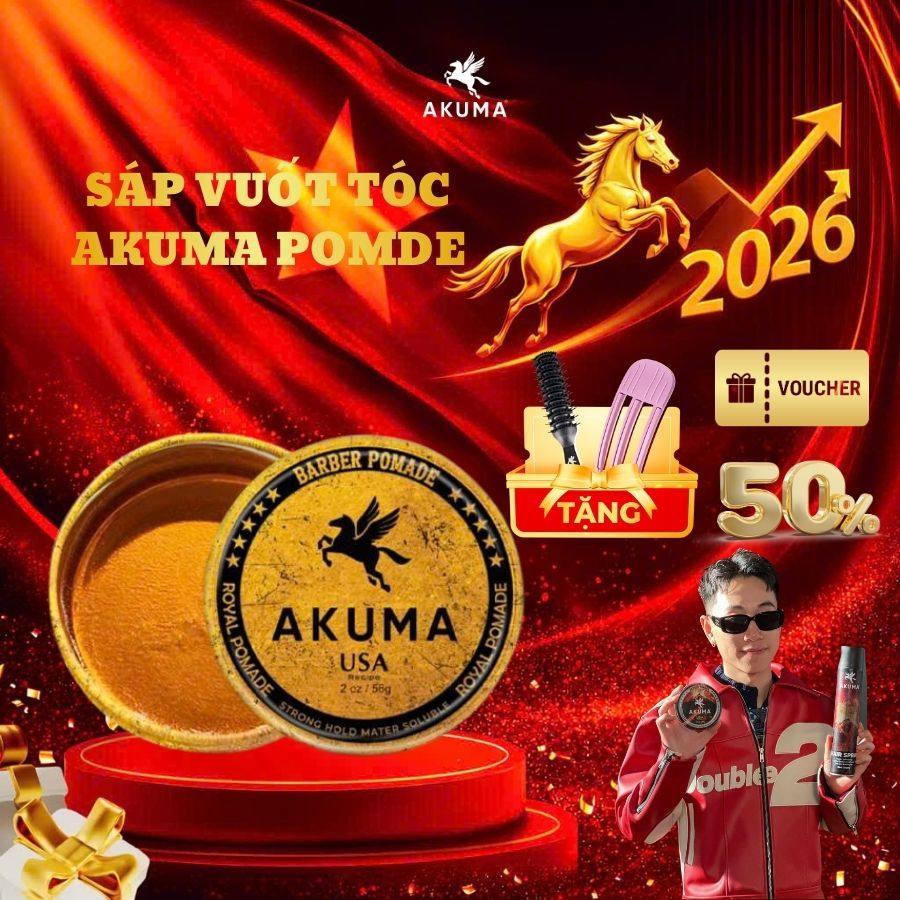 Sáp Vuốt Tóc AKUMA POMADE, sáp tạo kiểu Giữ Nếp Đến 12h, Sáp hương thơm nước hoa, dễ tạo kiểu hàng c