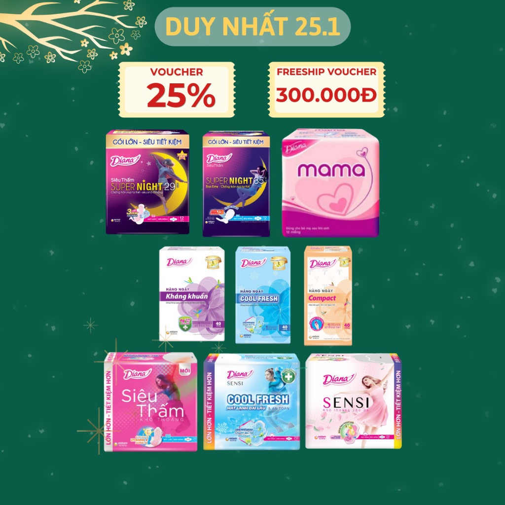 [Diana] Băng vệ sinh Diana Sensi Cool Mama