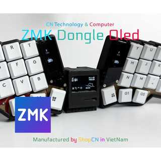 Thiết Bị Dongle Hiển Thị Thông Minh cho Bàn Phím Cơ Không Dây Split Bluetooh Hỗ Trợ ZMK