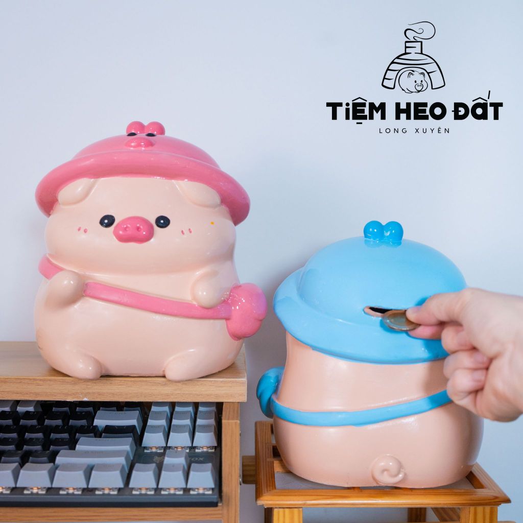 Ống Heo Nón Chubby Đeo Túi Siêu Cute -  Heo Đất/Ống Heo Mẫu Mới