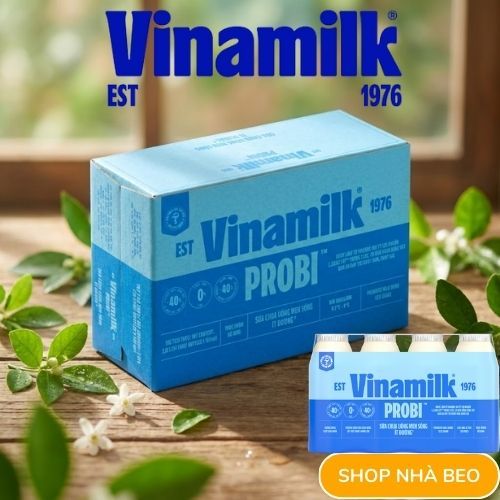[Chính Hãng] Thùng 24 chai Sữa chua uống men sống Probi ÍT ĐƯỜNG 130ML.