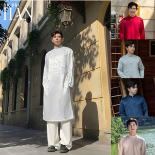 🚀 HCM 1H 🚀 Áo Dài Nam Tết 2026 Áo Dài Cách Tân Nam TRÚC LÂM Vải Gấm Kéo Khóa Sau Có Đệm Cầu Vai Chuẩn From