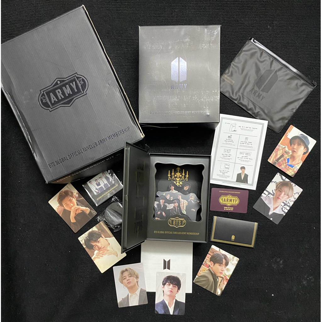 Bts offical goods Global Fanclub army Membership kit đã khui seal, đồ như hình