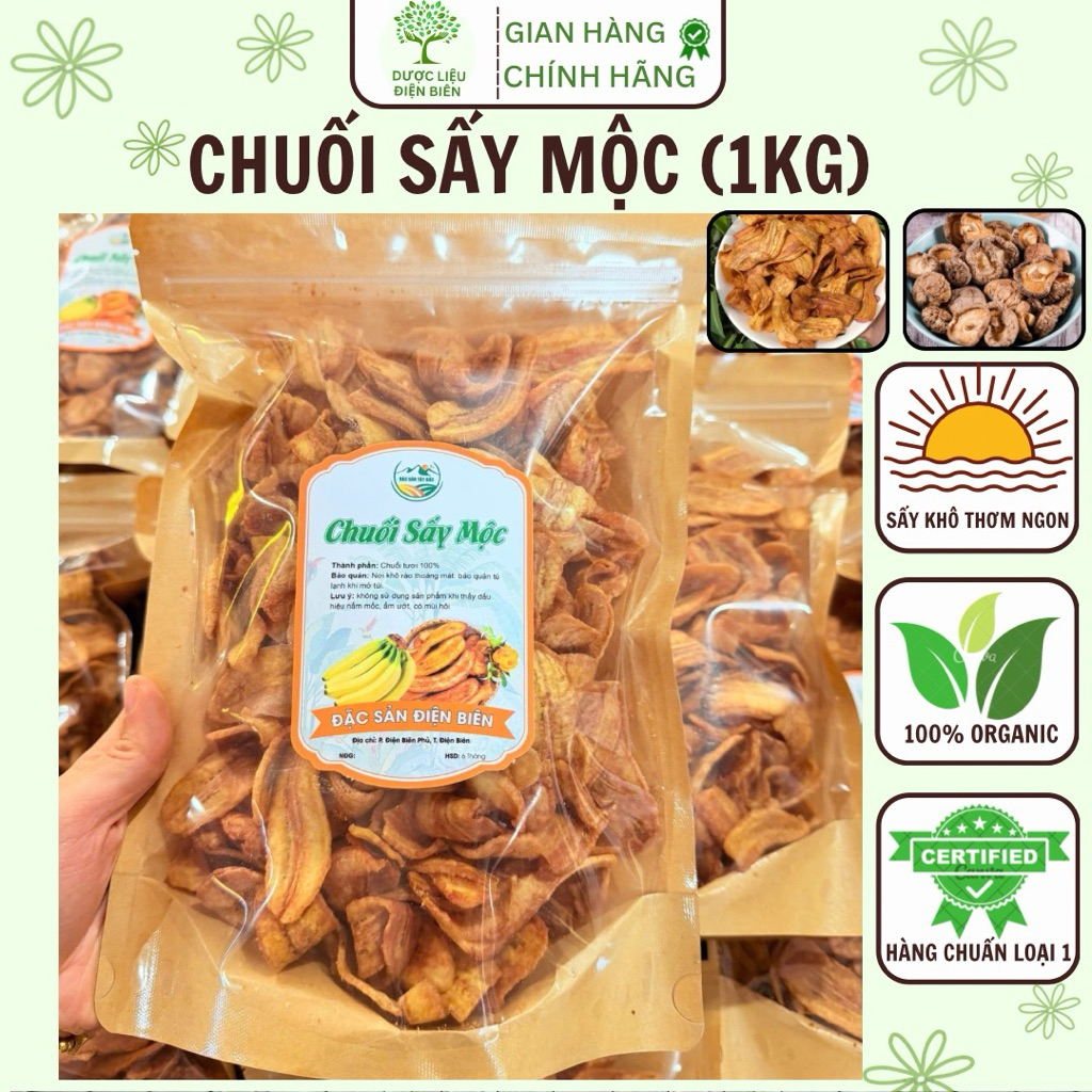 [SẤY MỘC KHÔNG ĐƯỜNG] Chuối Sấy mộc tự nhiên, Giòn ngọt tự nhiên, Ngon NATURE FOOD