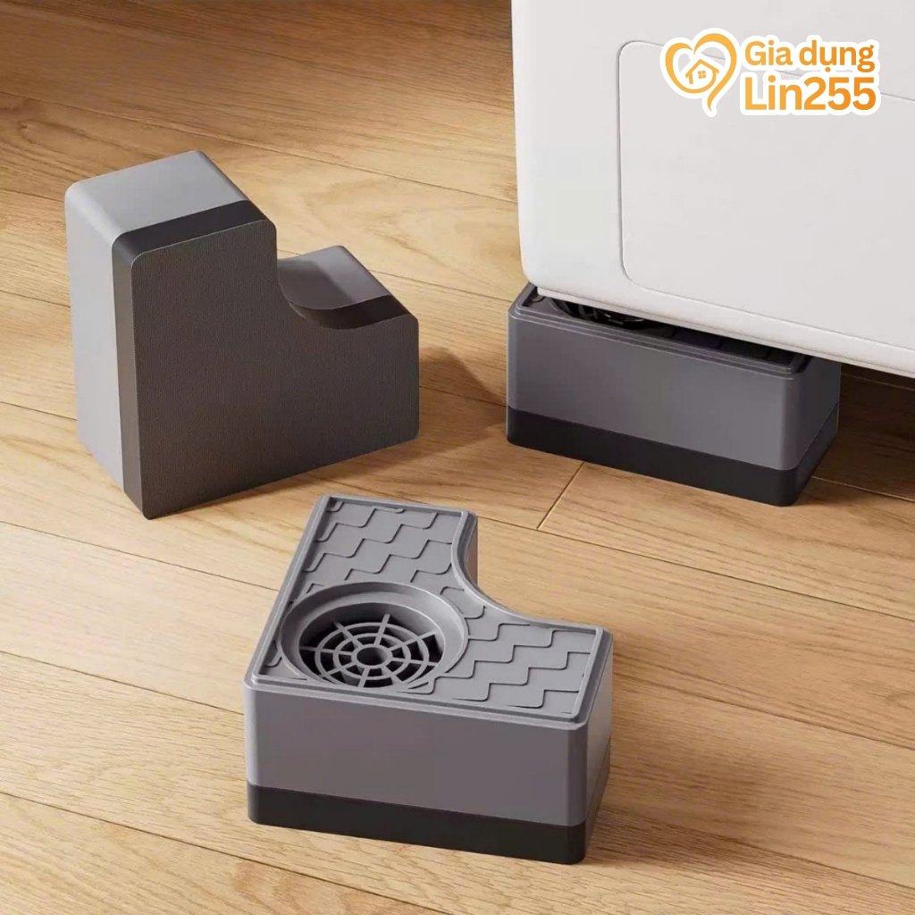 Chân chống rung máy giặt thế hệ mới, Đế kê chân tủ lạnh chống trơn trượt ổn định đệm tăng chiều cao