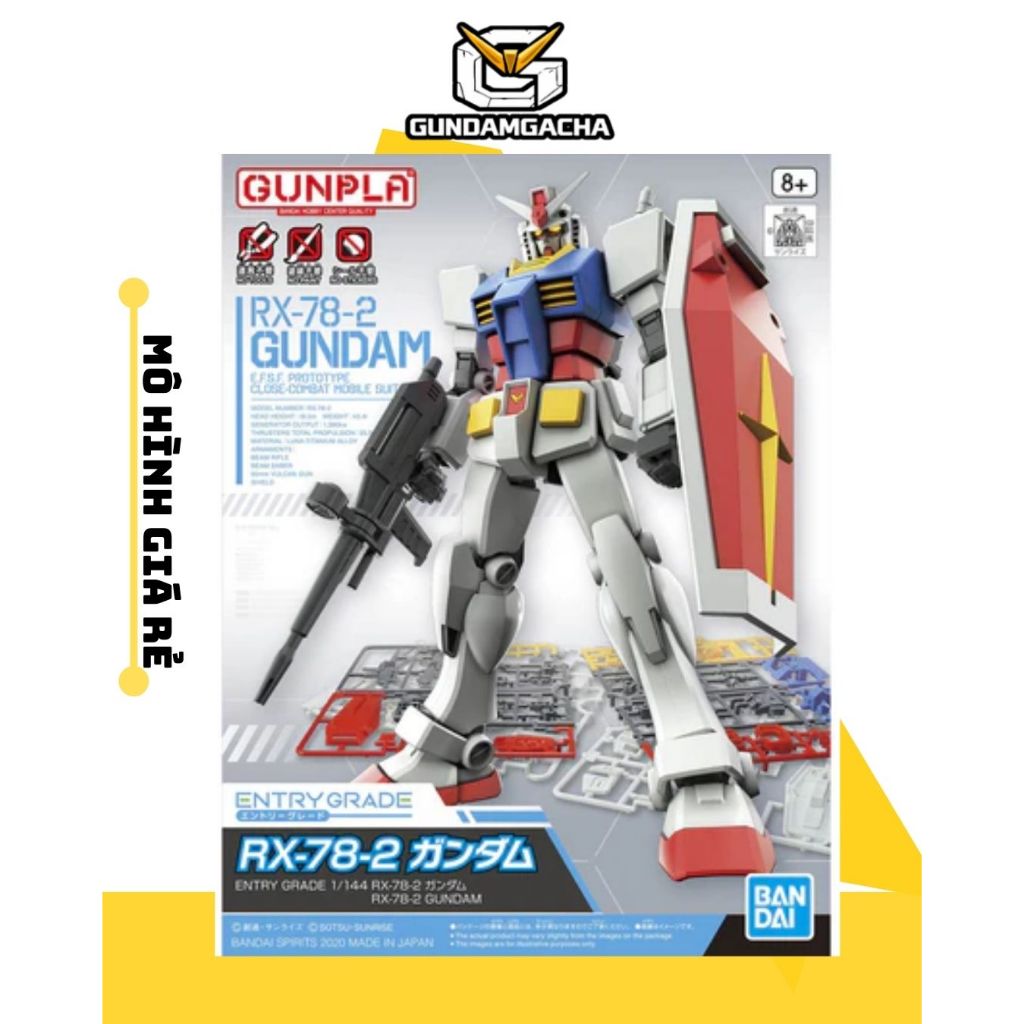 Ga chà Mô Hình Gundam Bandai Entry Grade RX-78-2 Gundam