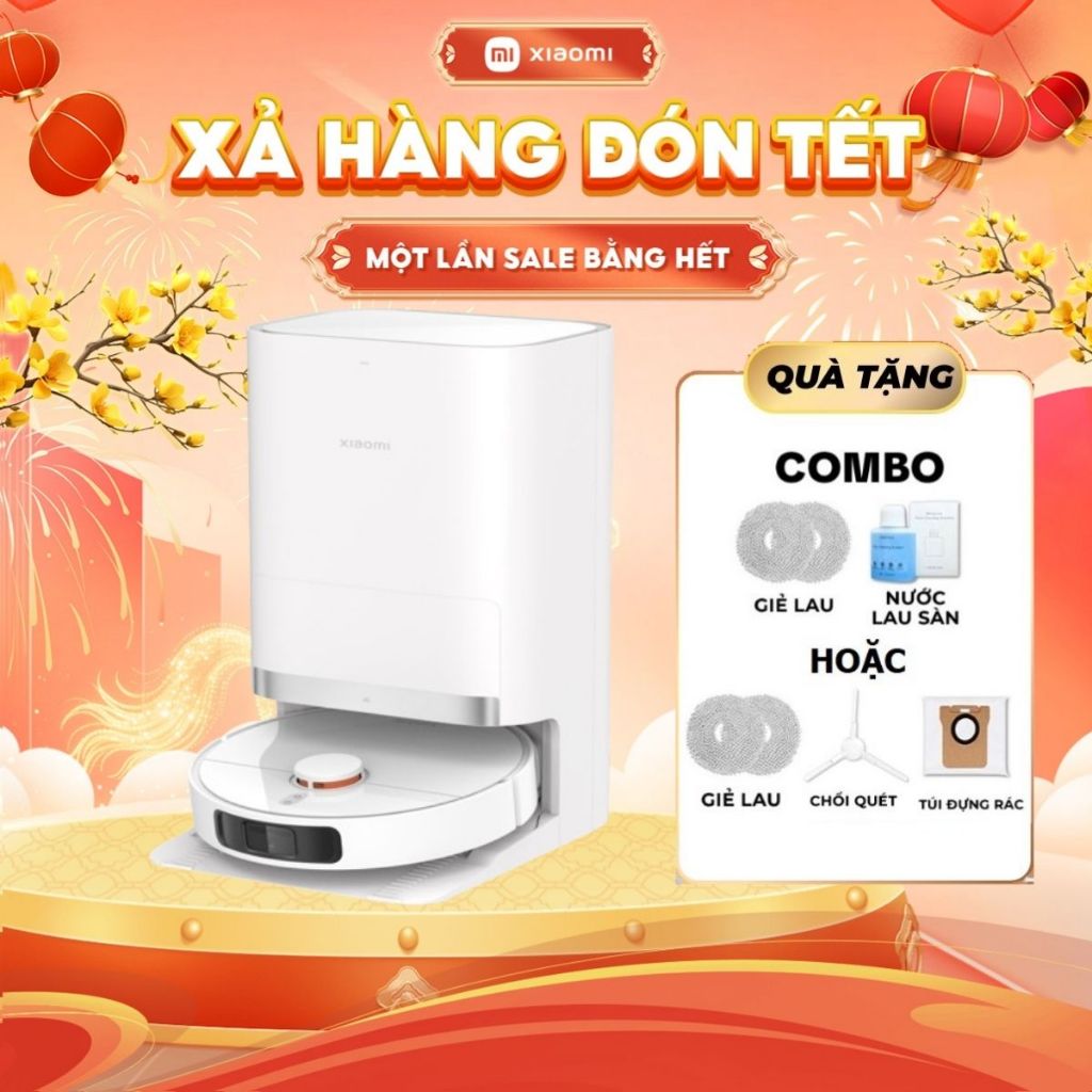 Robot Hút Bụi Lau Nhà Xiaomi Robot Vacuum X20+ | Lực Hút Mạnh 6000Pa | Tự Động Giặt Giẻ - Bảo Hành 12 Tháng