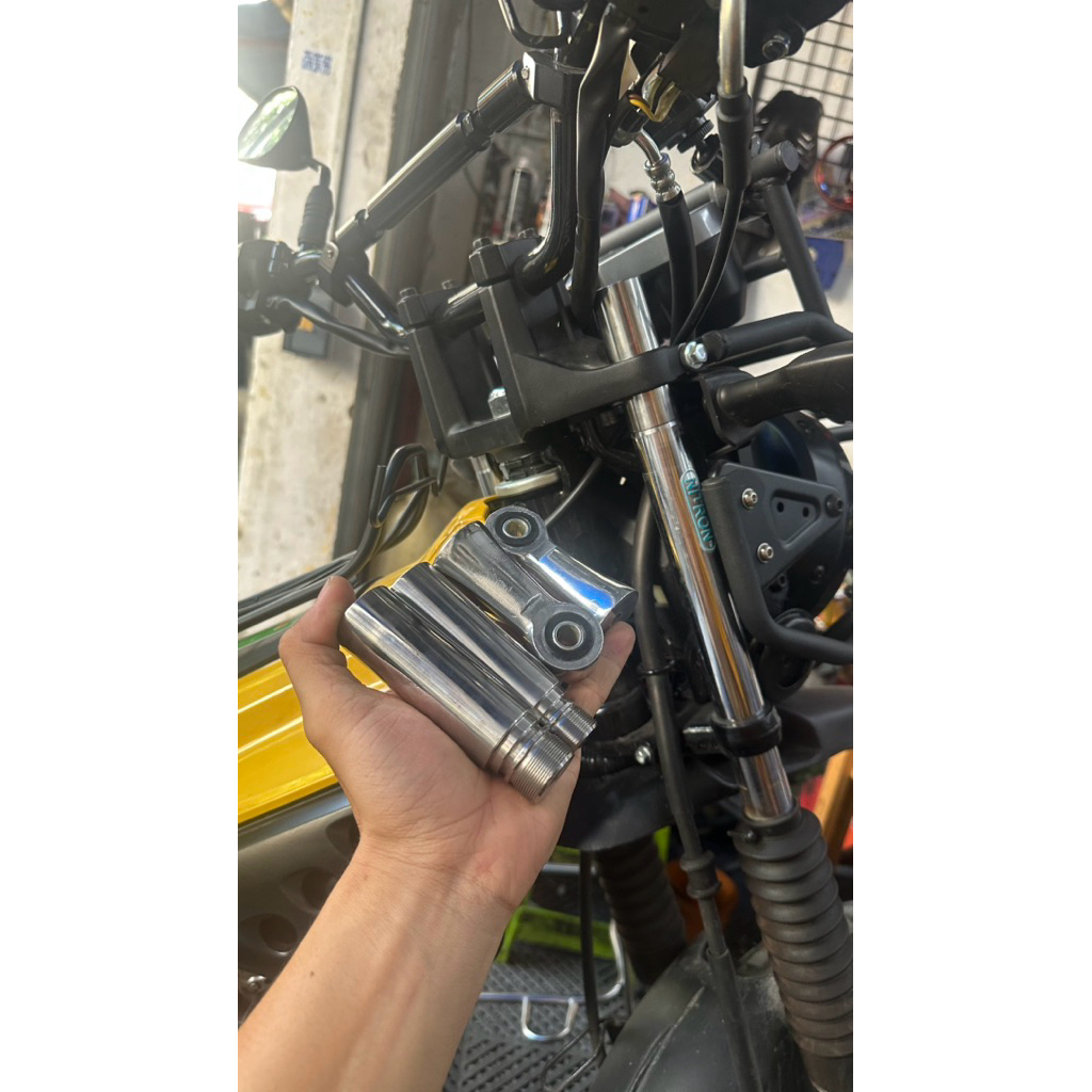 Nâng phuộc trước Pg1 inox đặc 304 , nâng phuộc sau Pg1 nhôm