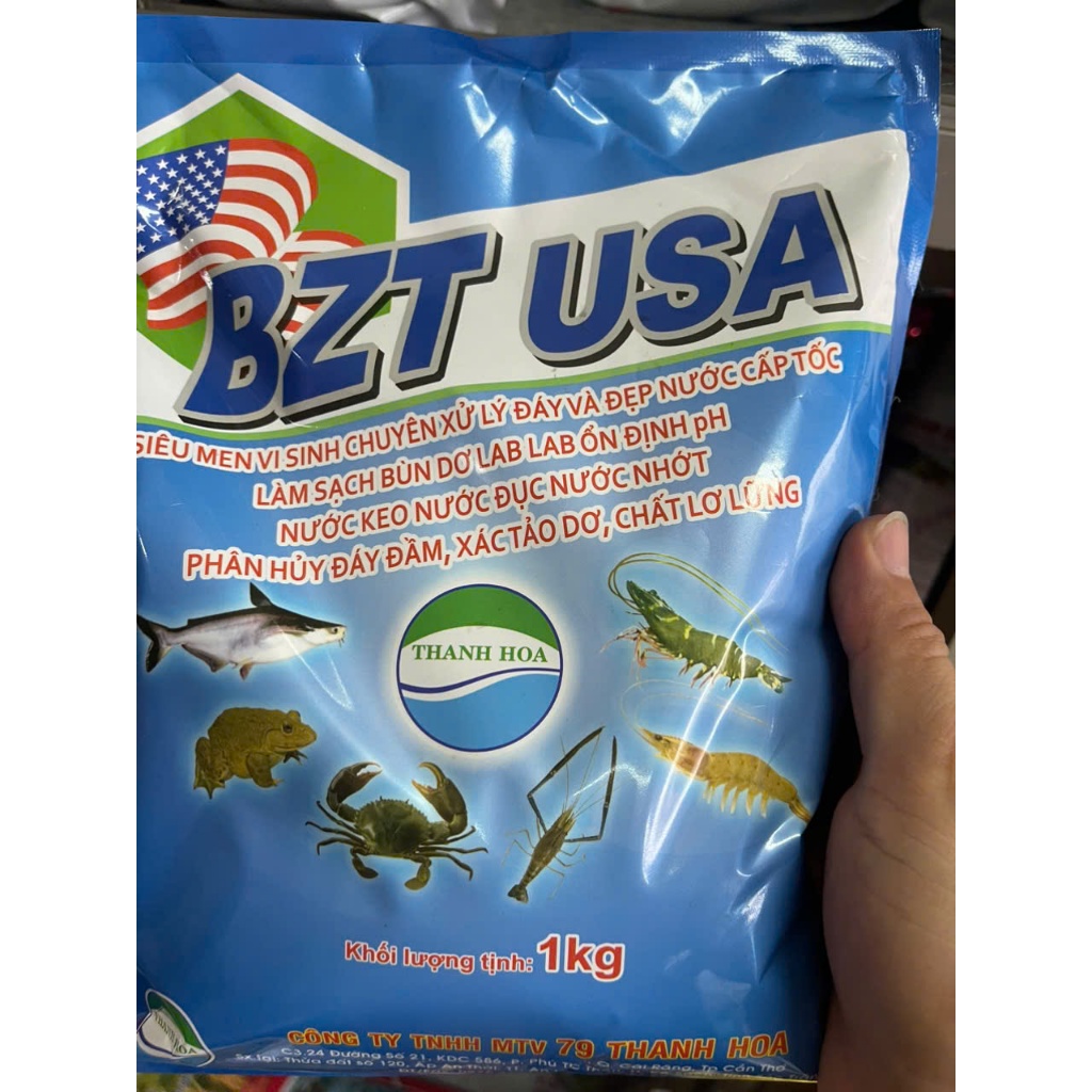 Men vi sinh BZT USA 1 kg, xử lý đáy và nước nuôi trồng thủy sản