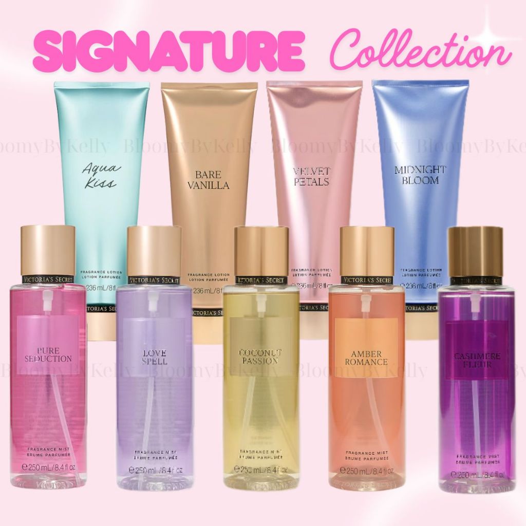 [ Signature] Bare Vanilla | Pure Seduction | Velvet Petals - Bộ sản phẩm Body Mist - Lotion V.Secret