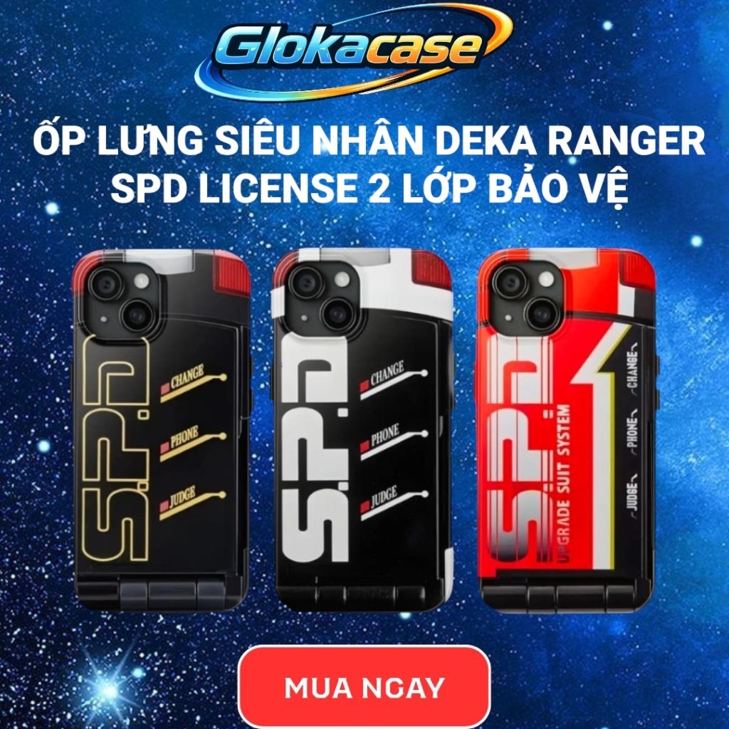 GLOKA Ốp lưng iPhone & Samsung siêu nhân Deka Ranger SPD License thiết kế chắc chắn 2 lớp bảo vệ chố