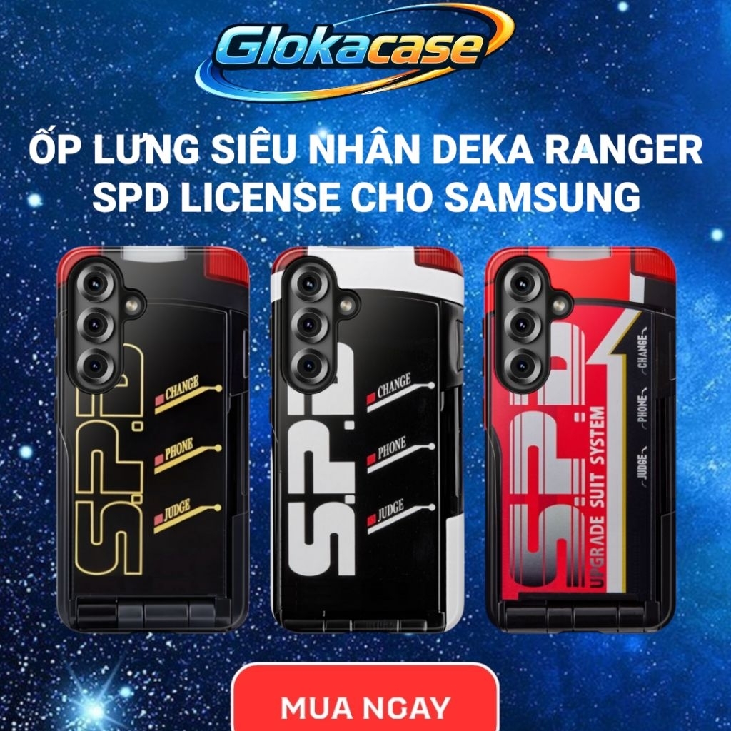 GLOKA Ốp lưng Samsung siêu nhân Deka Ranger SPD License thiết kế chắc chắn 2 lớp bảo vệ chống va đập