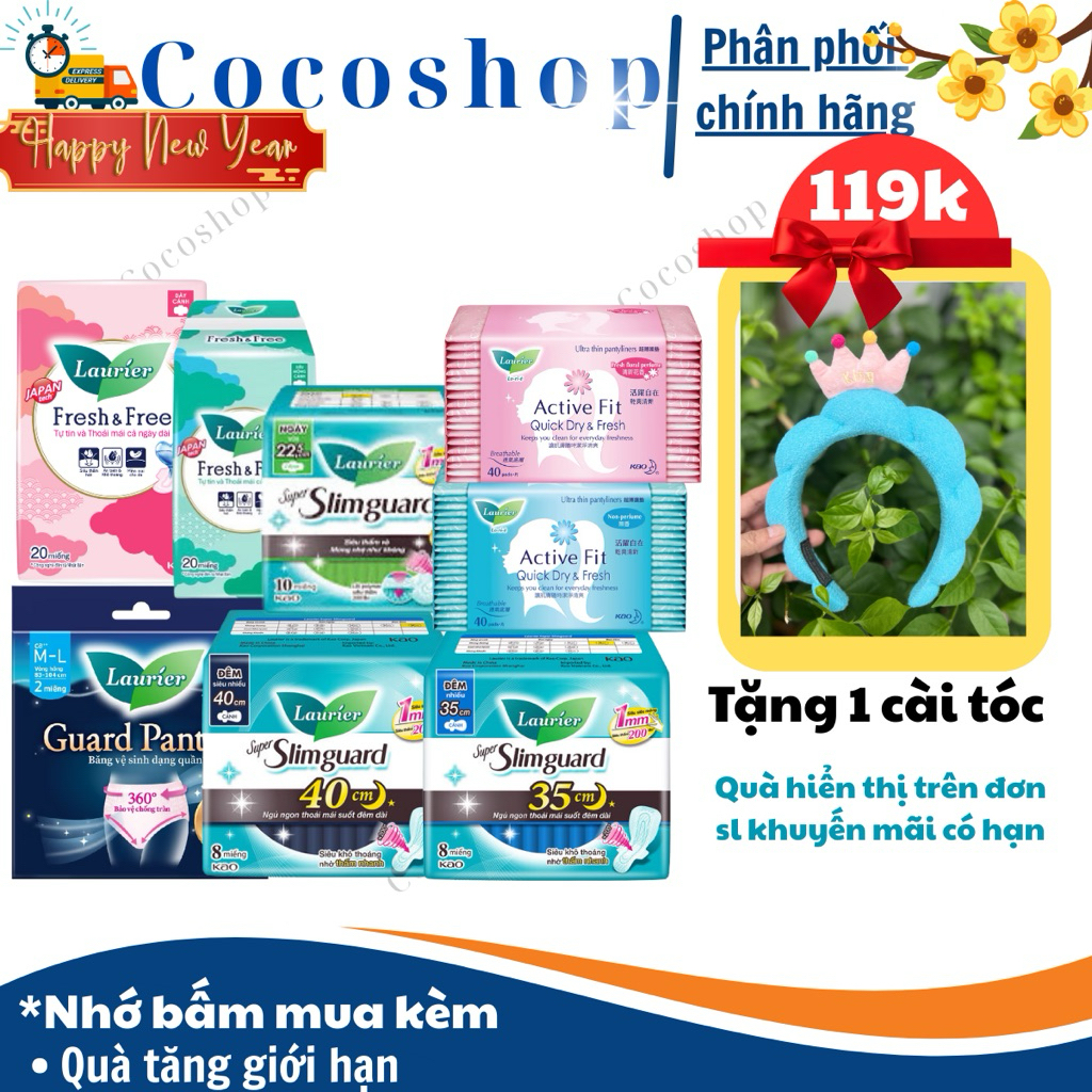 [ Laurier] Băng vệ sinh Laurier Hằng ngày- Ban Ngày- Đêm các loại
