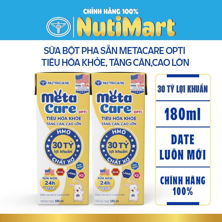 Sữa công thức pha sẵn Metacare OPTI Nutricare sữa mát phát triển toàn diện cho bé