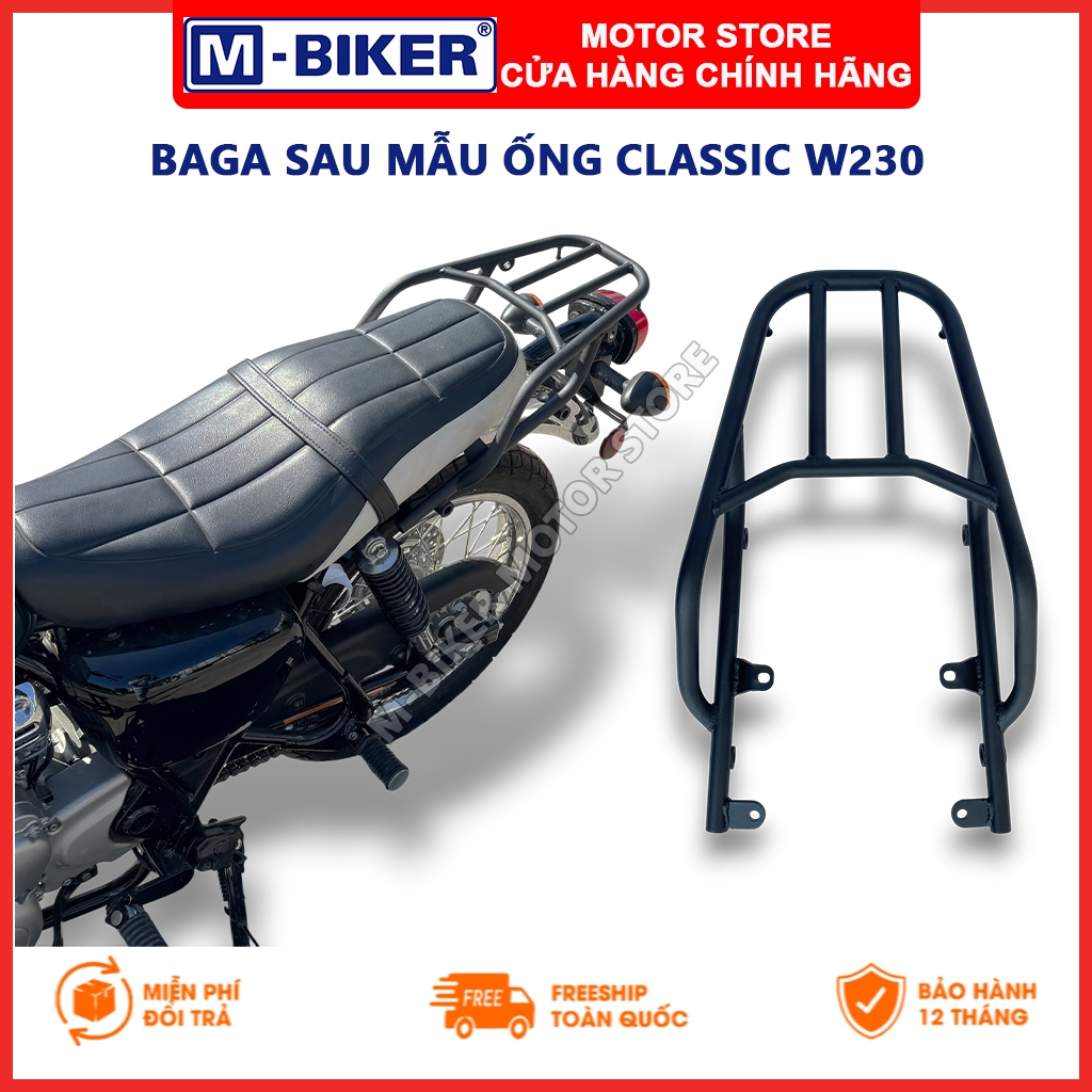 [ M-Biker ] Baga W230, Baga sau W230, Cảng sau dạng ống uốn Classic dành cho Kawasaki W230