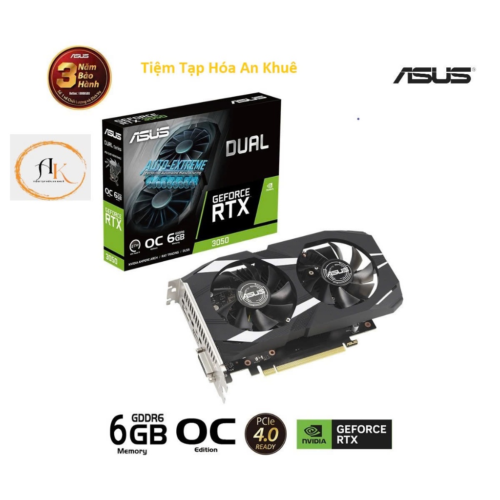 VGA ASUS DUAL RTX 3050 OC 6GB
