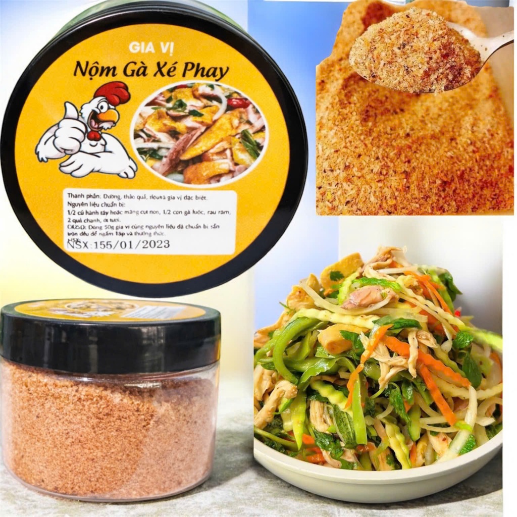 Gia Vị Trộn Nộm Gà Xé Phay – Trộn Là Ngon, Làm Gỏi Gà, Món Nhậu, Ăn Vặt Tại Nhà