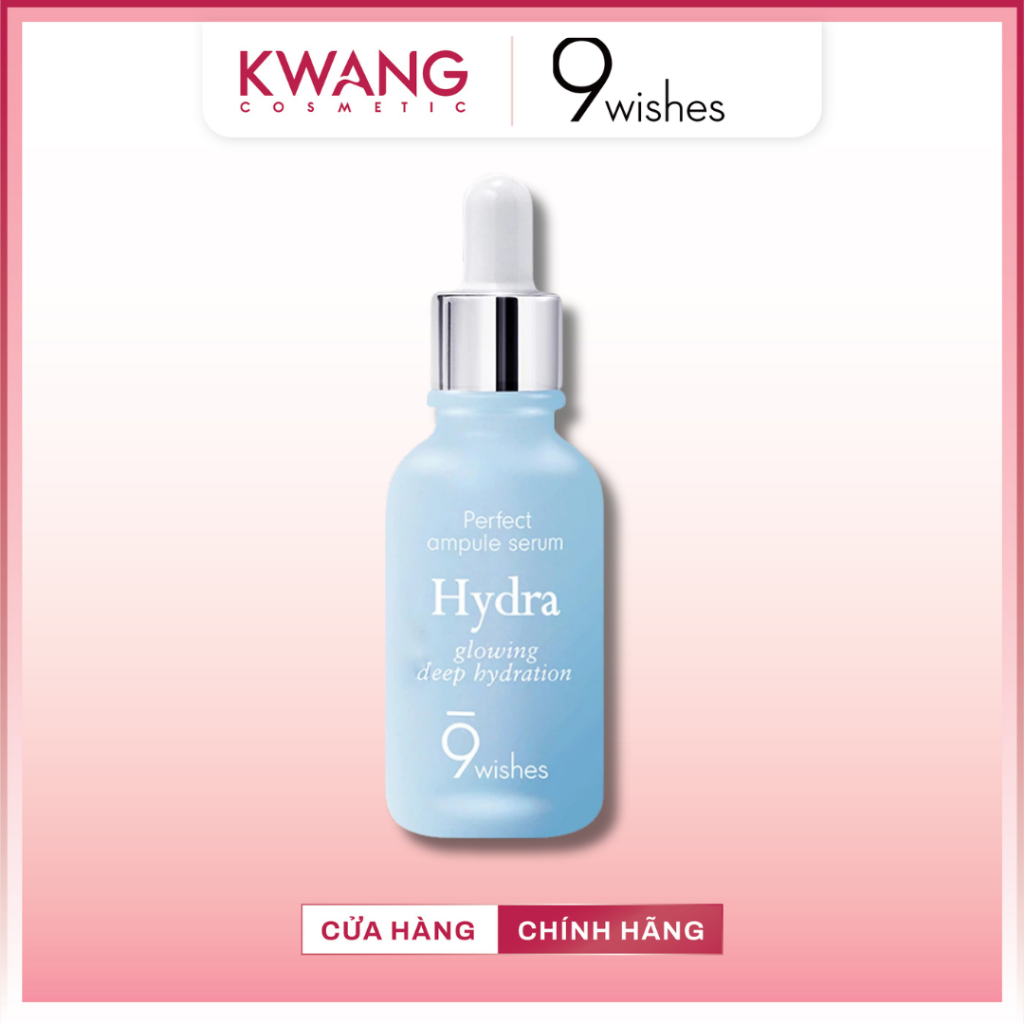 Serum HA Cấp ẩm 9Wishes Hydra Skin Ampule II Serum Cấp Ẩm Căng Bóng Và Hỗ Trợ Làm Sáng Da 30Ml