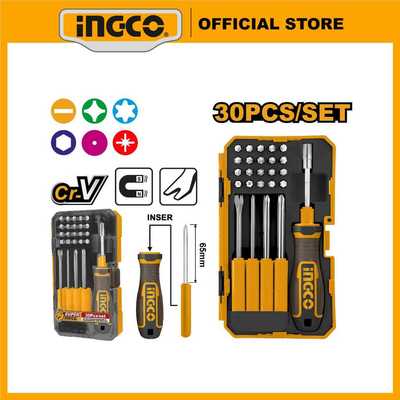 Bộ 30 đầu vít đa năng INGCO AKISD3001 thép Cr-V có nam châm