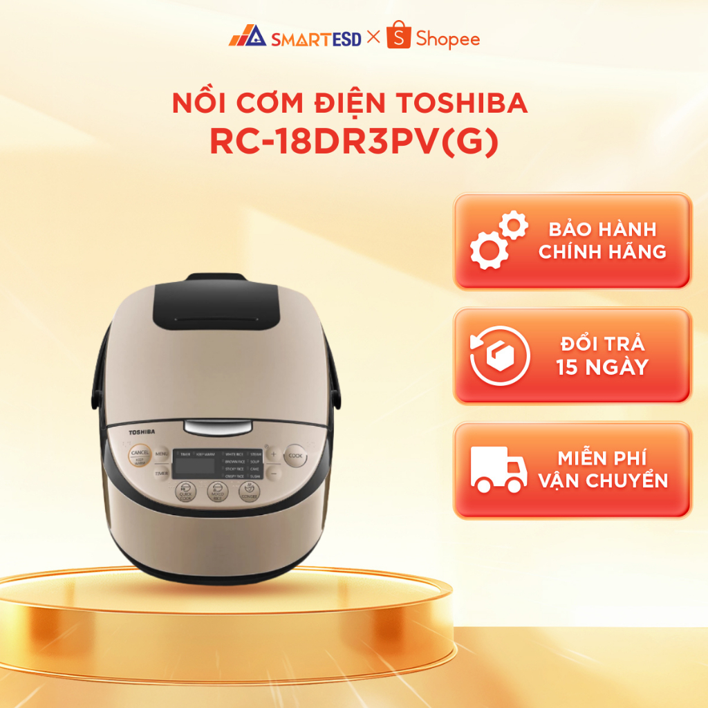 Nồi cơm điện tử Toshiba RC-18DR3PV(G) - BẢO HÀNH 12 THÁNG