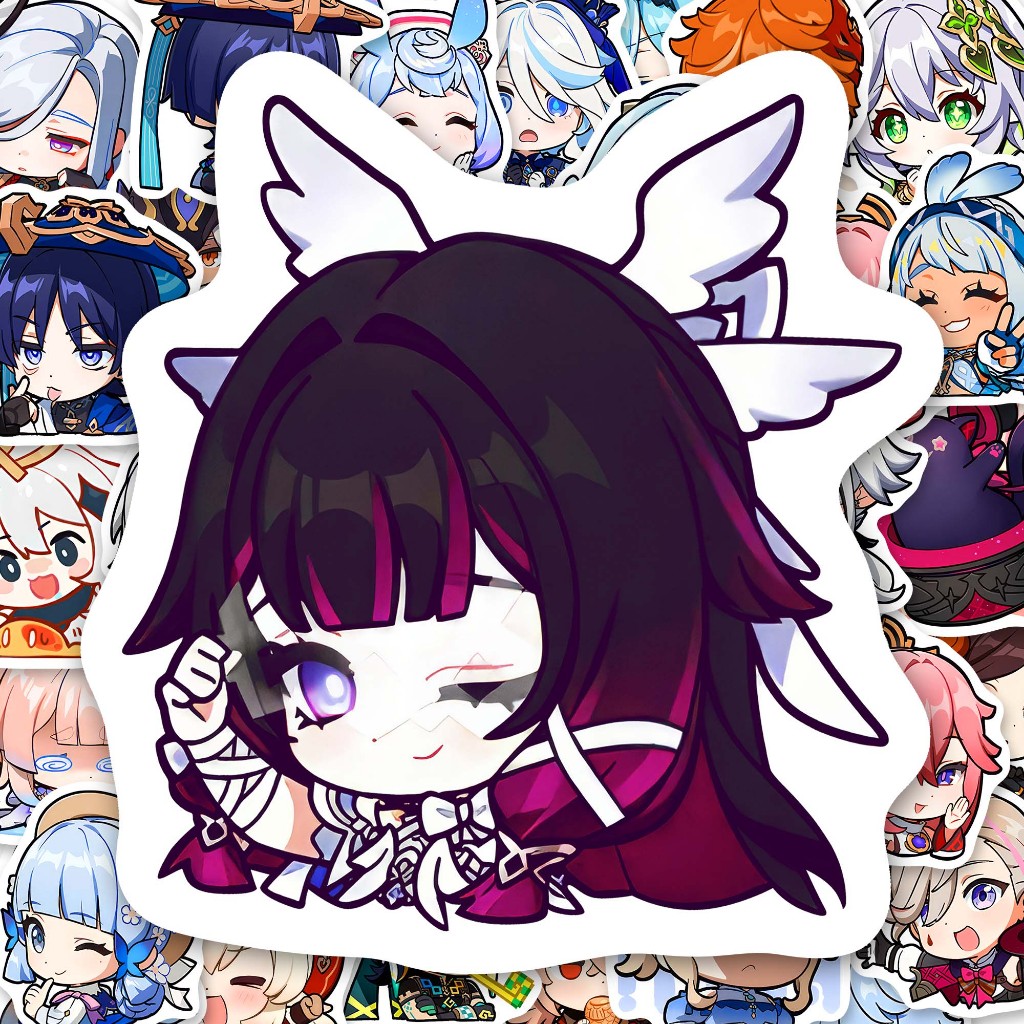 Sticker Genshin Impact Chống Nước 3x3cm In Mizuki, Citlali, Kinich, Columbina, Furina, Skirk, Durin