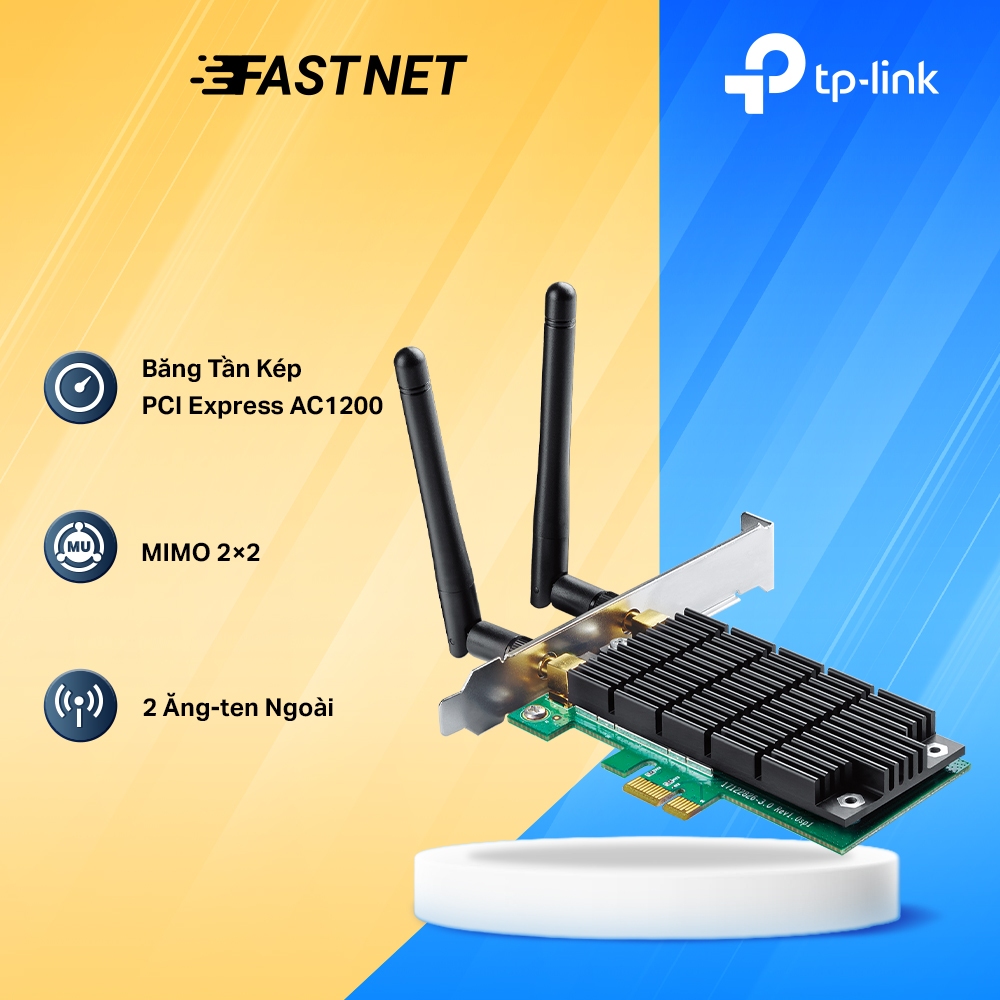 Card Mạng WiFi PCIe TP-Link Archer T4E AC1200 Băng Tần Kép