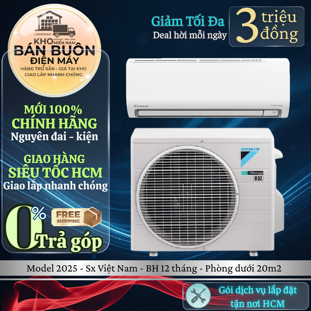 FTKB35ZVMV Máy lạnh Daikin Inverter 1.5HP – Model 2025, tiết kiệm điện FTKB35ZVMV