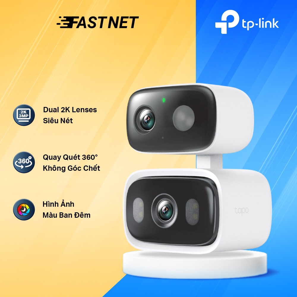 Camera An Ninh Tapo C246D 2K Ngoài Trời, Trong Nhà | Tầm Nhìn 2 Ống Kính, Góc Rộng 125°