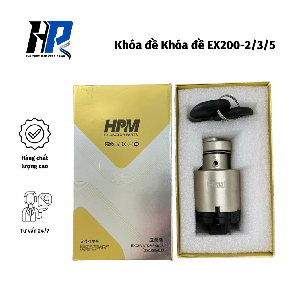 Khóa đề dùng cho máy xúc Hitachi EX200-2 / EX200-3 / EX200-5 | Phụ tùng máy công trình HP