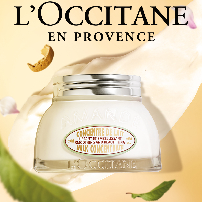 L'Occitane Almond Milk Concentrate 200ml | Almond Shower Oil | Milk Veil Body Lotion | Almond Set