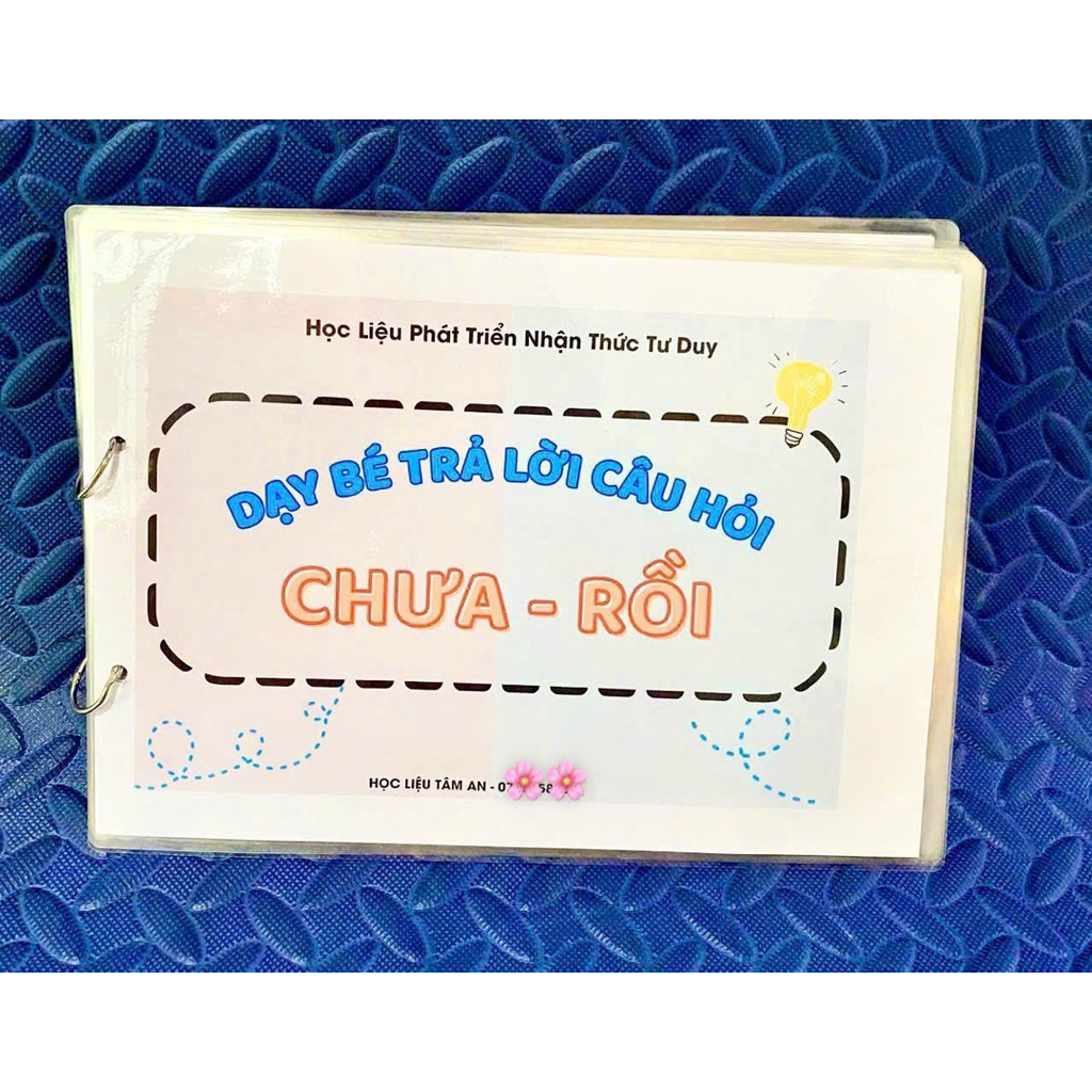 🌸[AnĐatShop] Học Liệu Dạy Trẻ Nhận Diện Và Trả Lời Câu Hỏi CHƯA - RỒI🌸