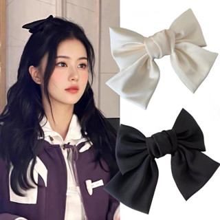 Kẹp tóc phối nơ bản to vải satin cao cấp kẹp tóc nơ hàn quốc N1