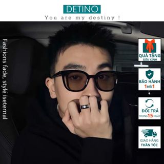 Kính mát nam nữ gọng vuông tròn, mắt kính râm đen trà thời trang cao cấp chống tia UV và chói loá khi đi nắng DETNO K5