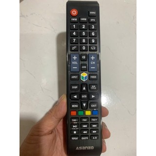 Remote Điều khiển từ xa cho TV ASANZO Smart/LCD/LED (loại dài có nút hình lục giác)
