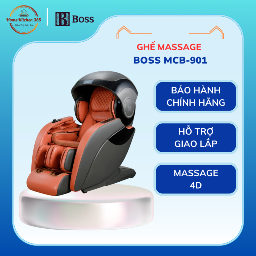 Ghế massage Boss MCB-901 - Dòng Cao Cấp, Thiết Kế Sang Trọng, Thư Giãn Toàn Diện
