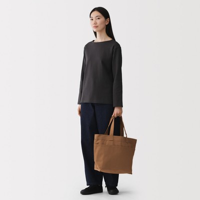 [26SS] MUJI Túi Tote Dáng Rộng Vải Canvas