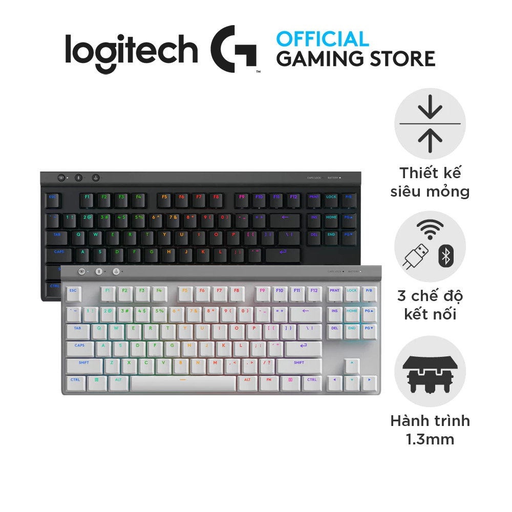 Logitech G515 LIGHTSPEED TKL Low Profile Wireless Gaming Keyboard - LIGHTSYNC RGB, PBT Keycaps
