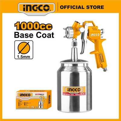 Súng phun sơn bình 1 Lít dùng cho máy nén khí đầu phun 1.5mm INGCO ASG3101
