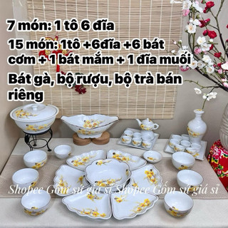 [HỎA TỐC HN]BÁT ĐĨA HOA MẶT TRỜI BÁT TRÀNG CAO CẤP